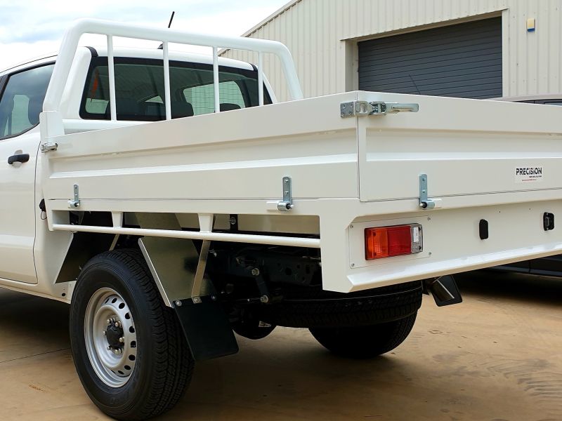 Heavy Duty Steel Ute Tray Dual Cab Ford Ranger with white powdercoated tray for commercial company